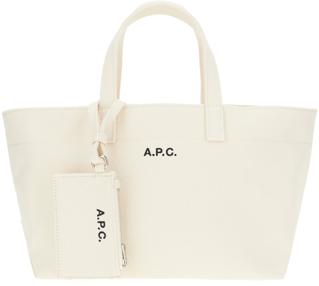 A.P.C. A.p.c. Ivory canvas Le Drummer handbag Neutraal