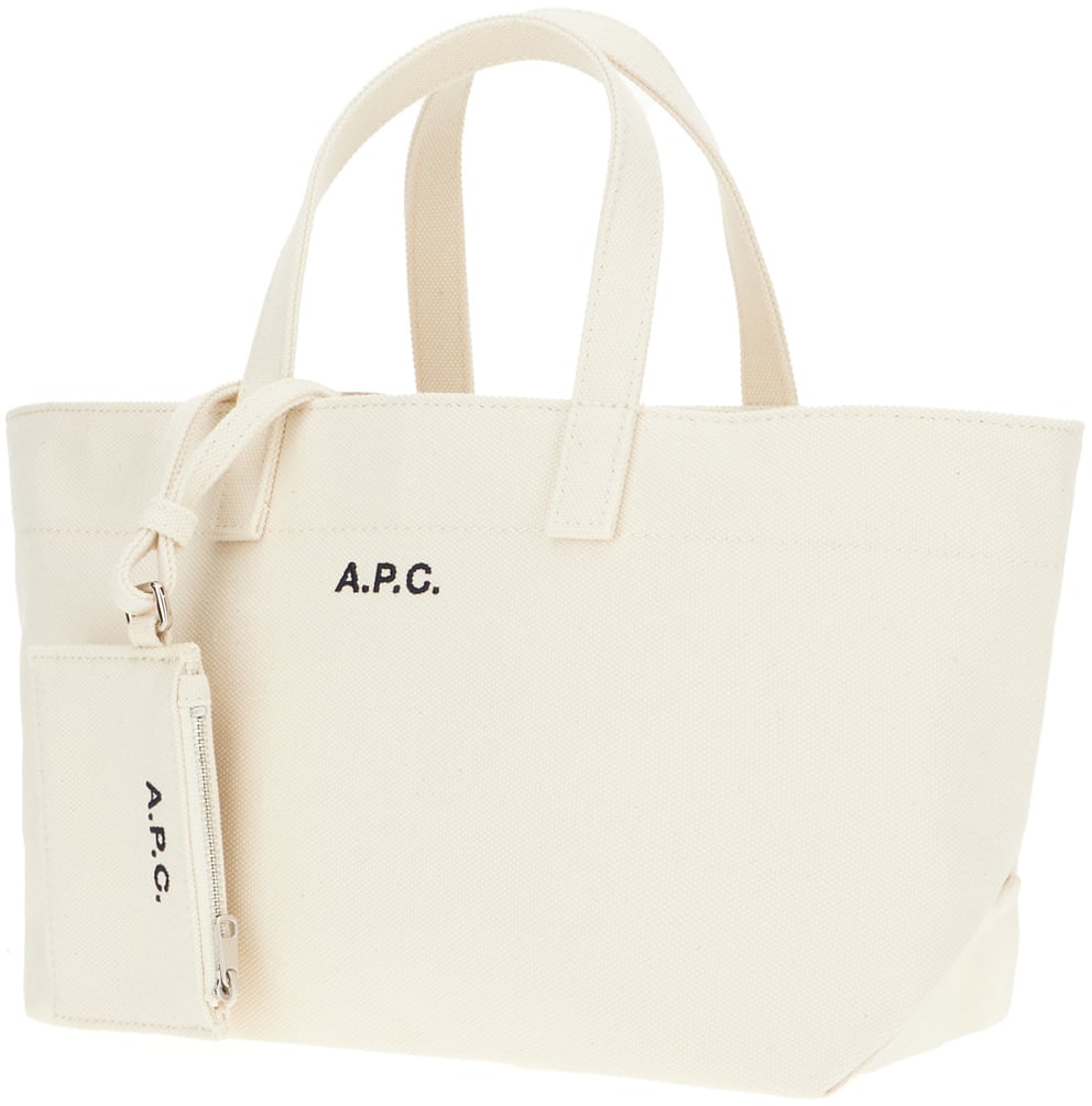 A.P.C. A.p.c. Ivory canvas Le Drummer handbag Neutraal
