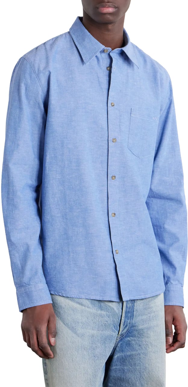 A.P.C. Shirts Blue Lichtblauw