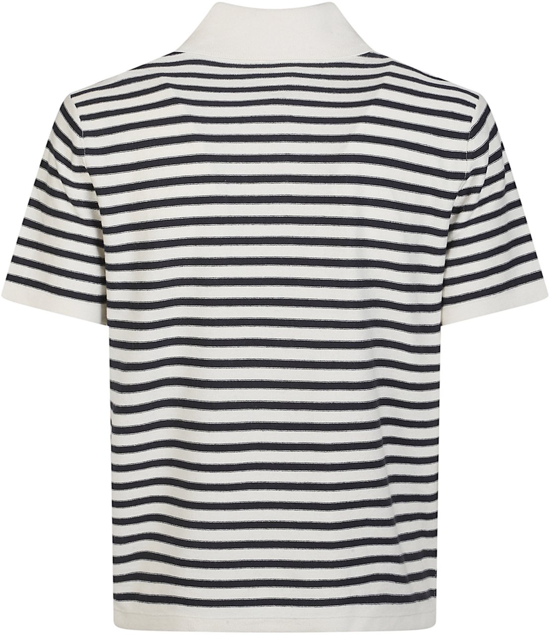 A.P.C. Short Sleeve Polo Neck Sweater White Wit