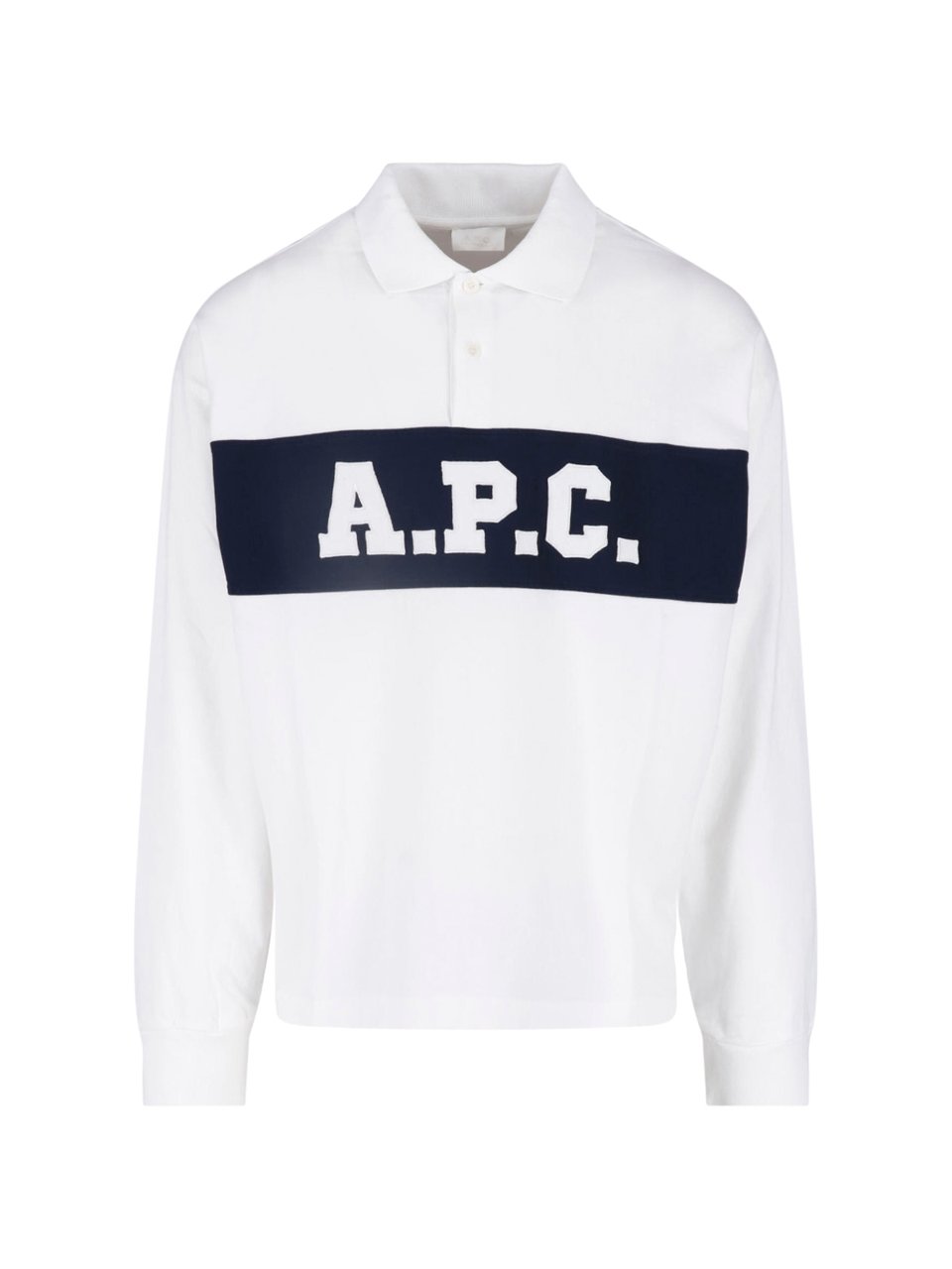 A.P.C. Black Rugby-Style Logo Print Polo Shirt Paars