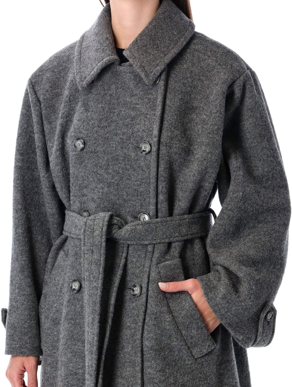 A.P.C. Lea Coat Heater Grey Grijs