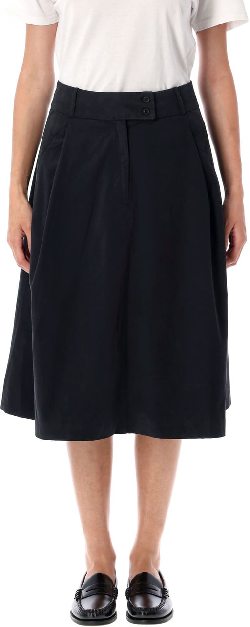 A.P.C. Deborah Midi Skirt Nero Zwart