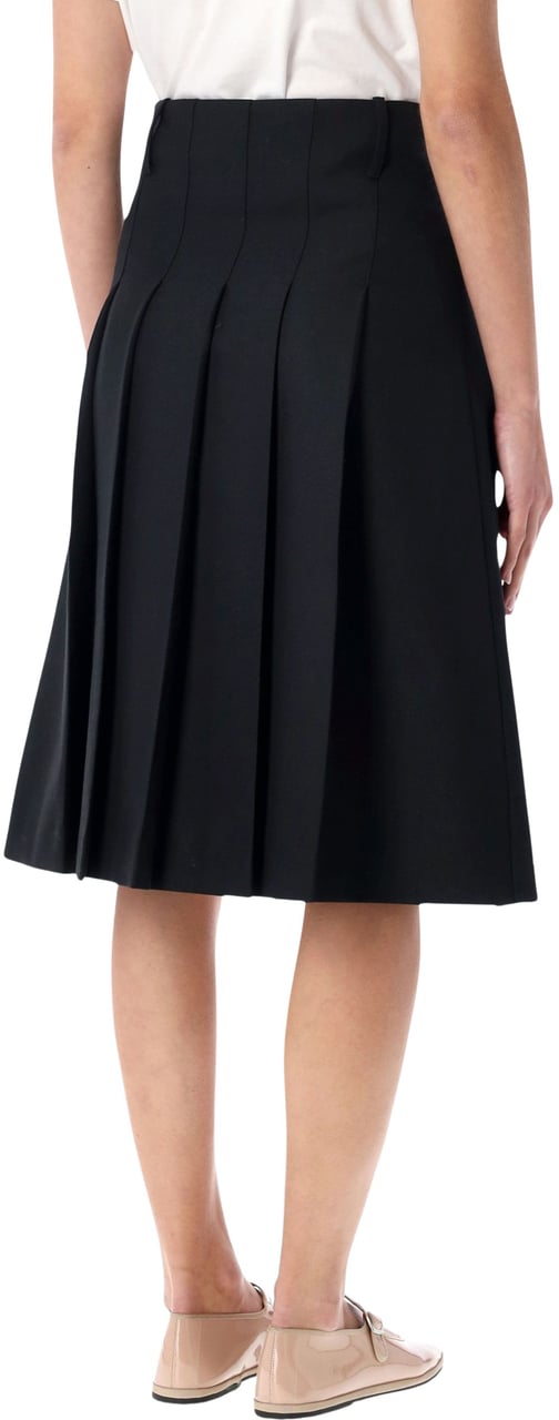 A.P.C. Midi Skirt Pleated Nero Zwart