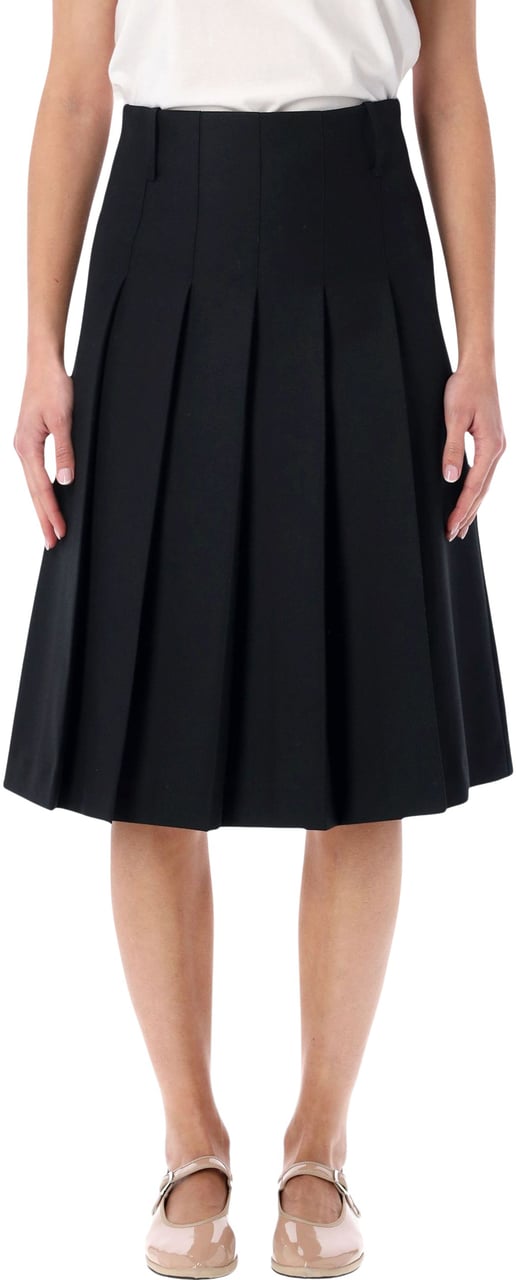 A.P.C. Midi Skirt Pleated Nero Zwart