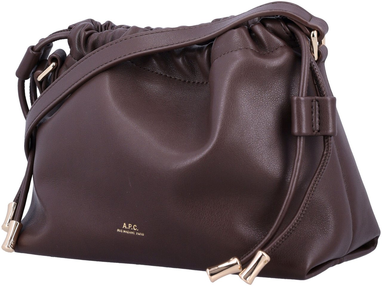 A.P.C. Sac Ninon Mini Dark Brown Bruin