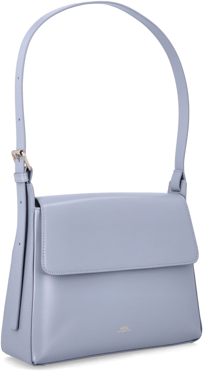 A.P.C. Sac Virginie Flap Steel Blue Blauw