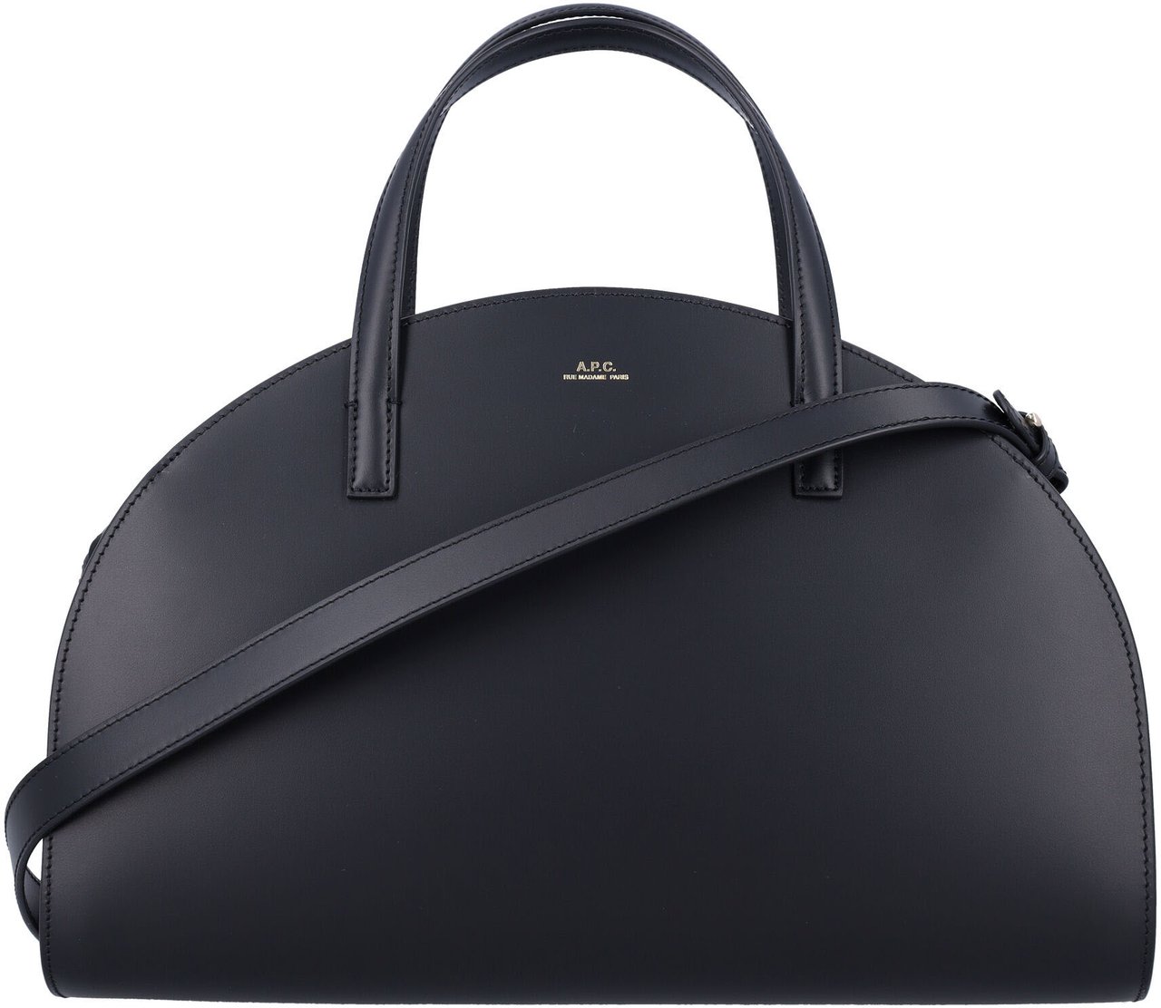 A.P.C. Tote Demilune Nero Zwart