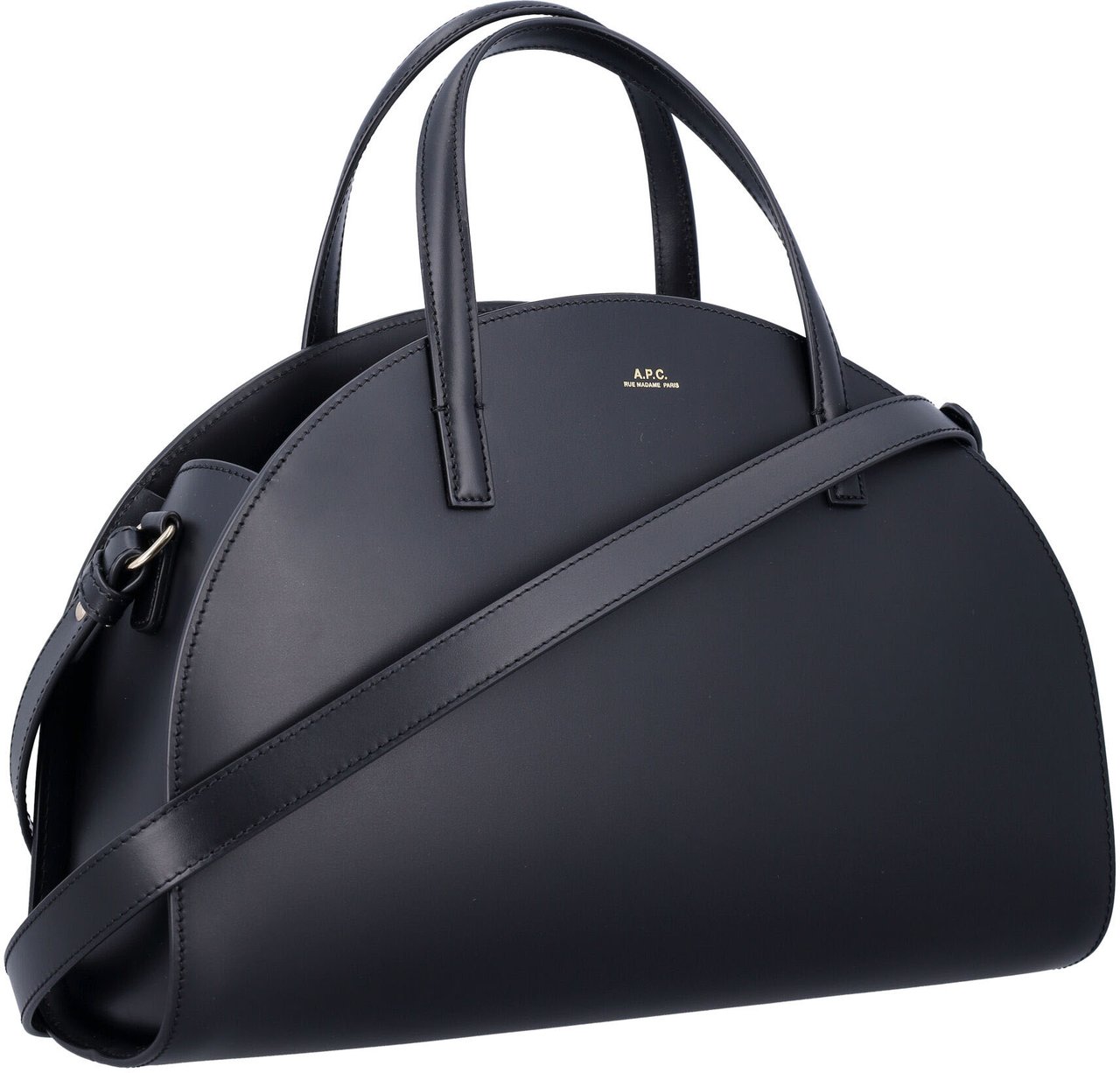 A.P.C. Tote Demilune Nero Zwart