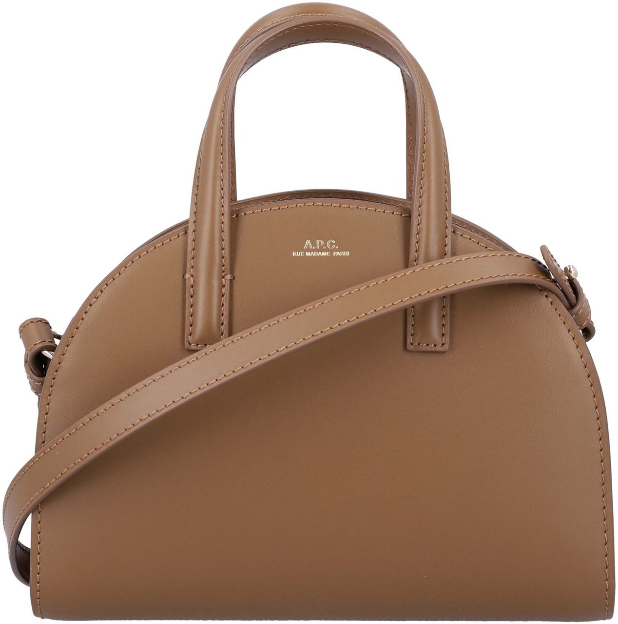 A.P.C. Tote Demilune Small Terre Taupe