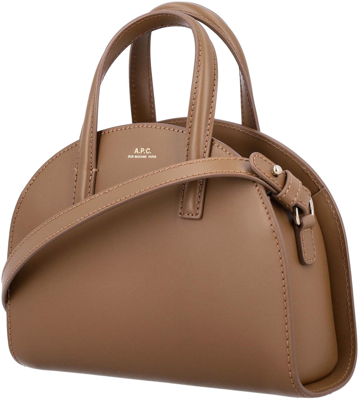 A.P.C. Tote Demilune Small Terre Taupe