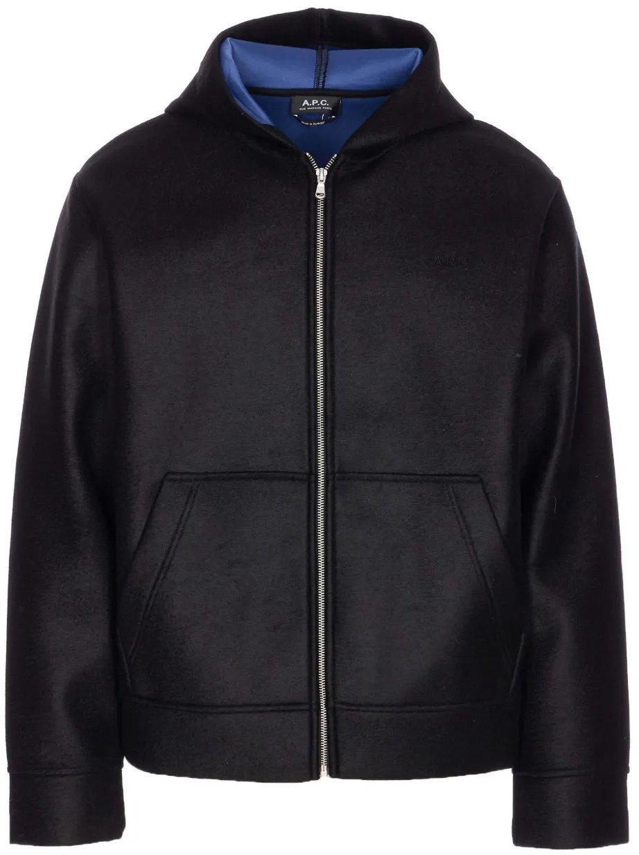 A.P.C. hoodie a fermeture zippee 2 Zwart