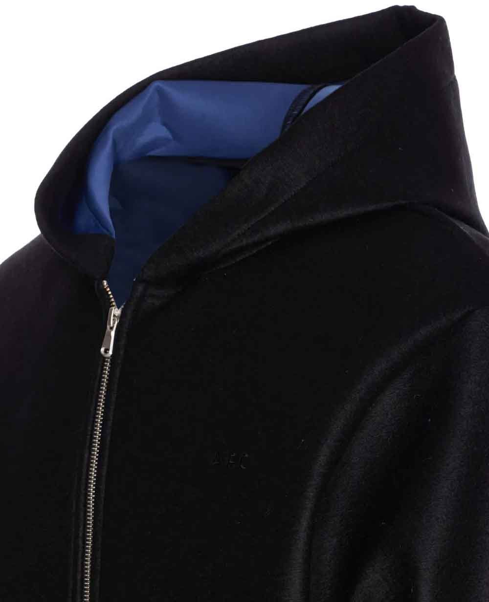 A.P.C. hoodie a fermeture zippee 2 Zwart
