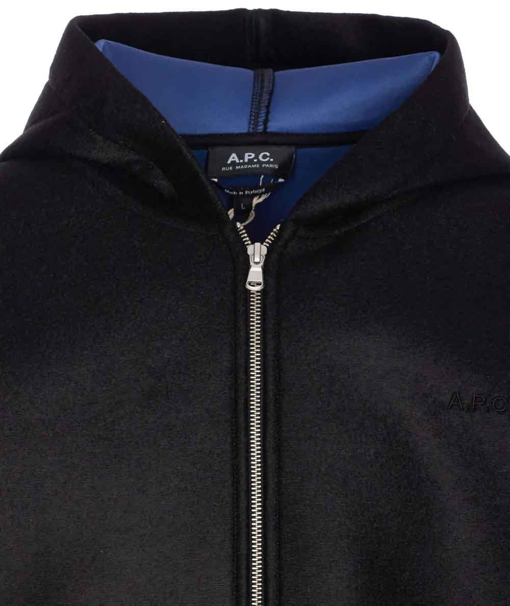 A.P.C. hoodie a fermeture zippee 2 Zwart