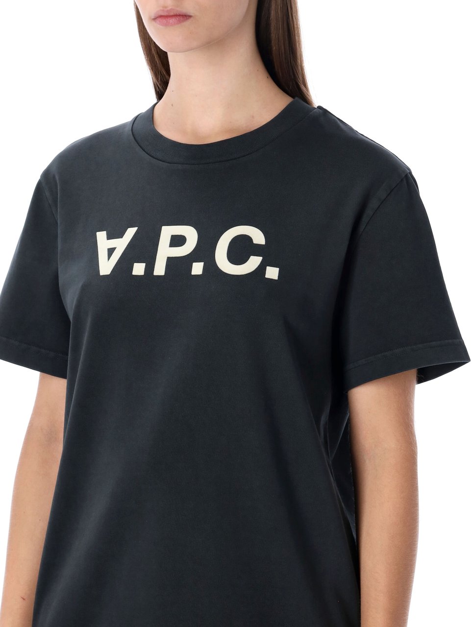 A.P.C. Tshirt Standard Grand Vpc Noir Blanc Zwart