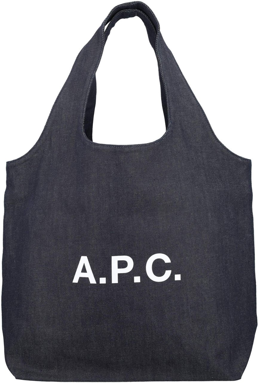 A.P.C. Tote Ninon Denim Blu Blauw