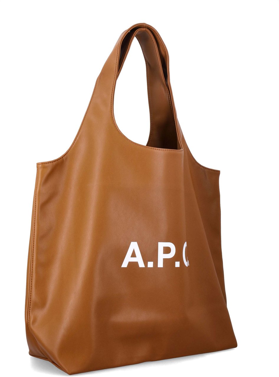 A.P.C. Tote Ninon Marrone Beige