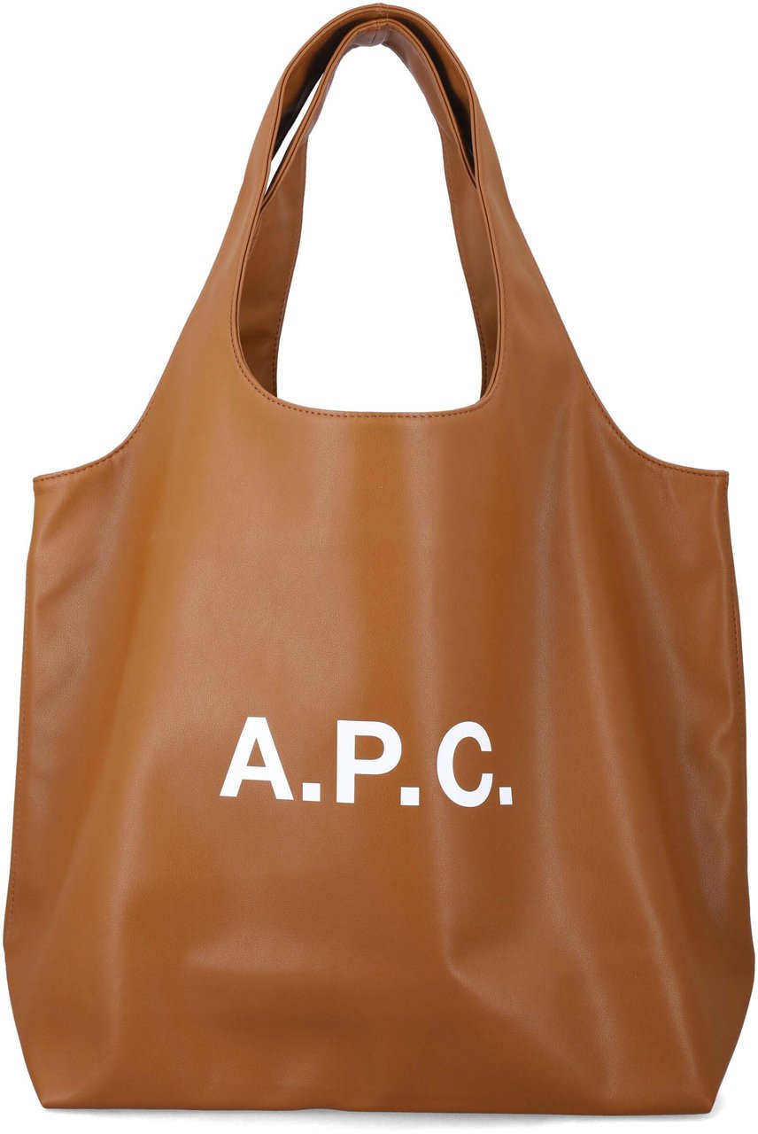 A.P.C. Tote Ninon Marrone Beige