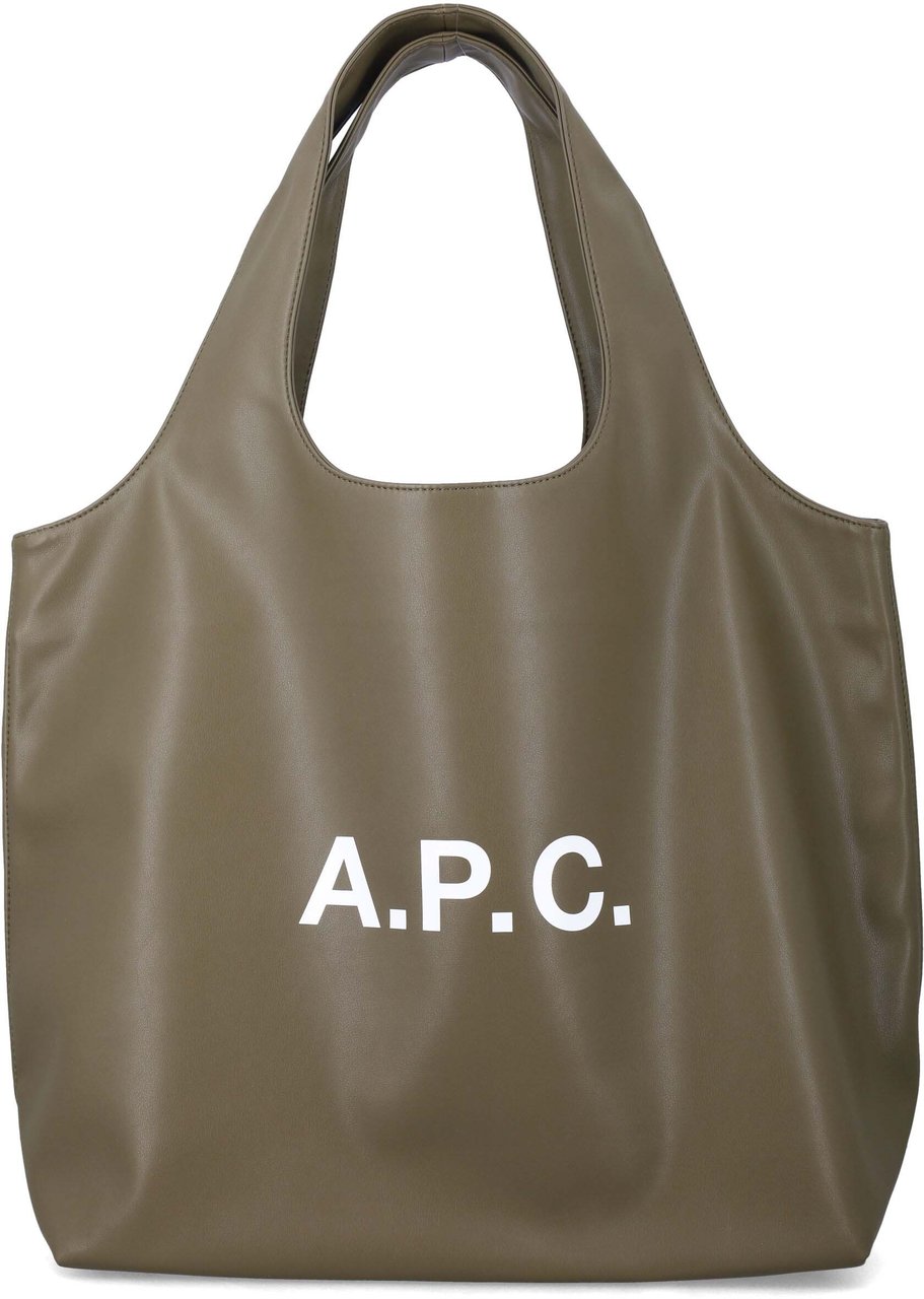 A.P.C. Tote Ninon Khaki Donkergroen