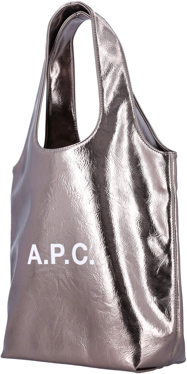 A.P.C. Tote Ninon Small Dark Silver Zilver