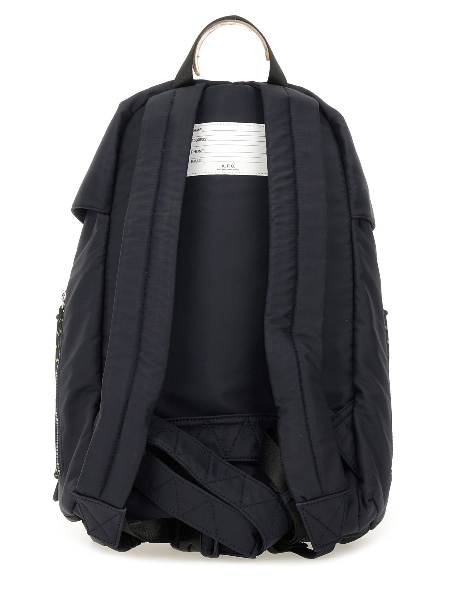 A.P.C. Hiking Flap Top Dual Buckle Backpack Zwart