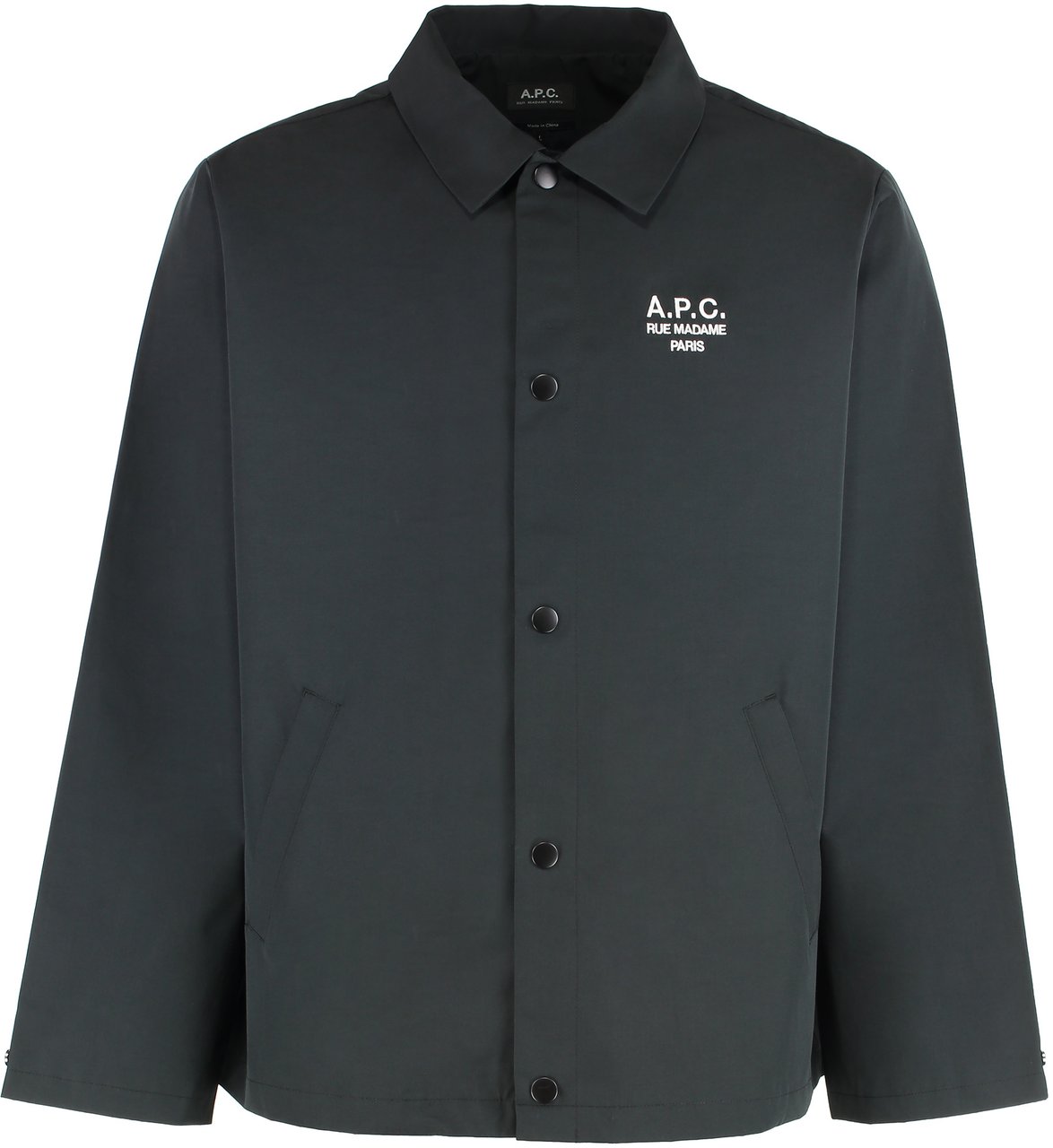 A.P.C. Regis cotton blend overshirt Zwart