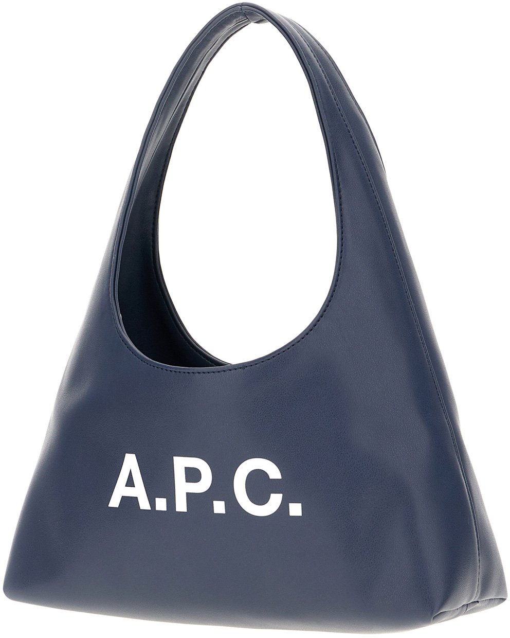 A.p.c. Blue recycled leather shoulder bag Blauw