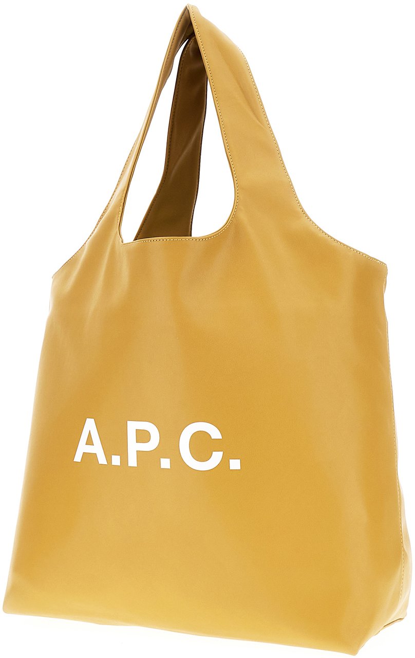 A.P.C. A.p.c. Ochre synthetic leather Ninon shopping bag Geel