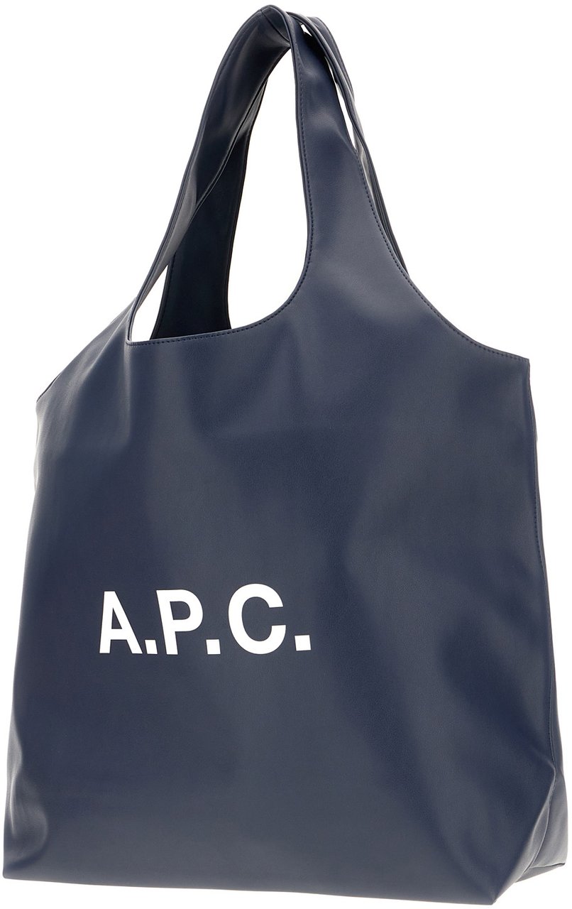 A.p.c. Blue recycled leather shoulder bag Blauw