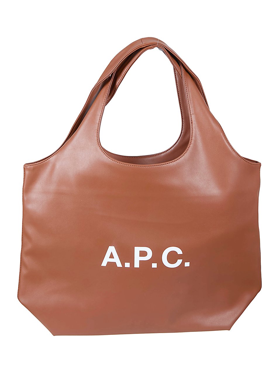 A.P.C. Recycled Leather-Effect Tote Bag Bruin