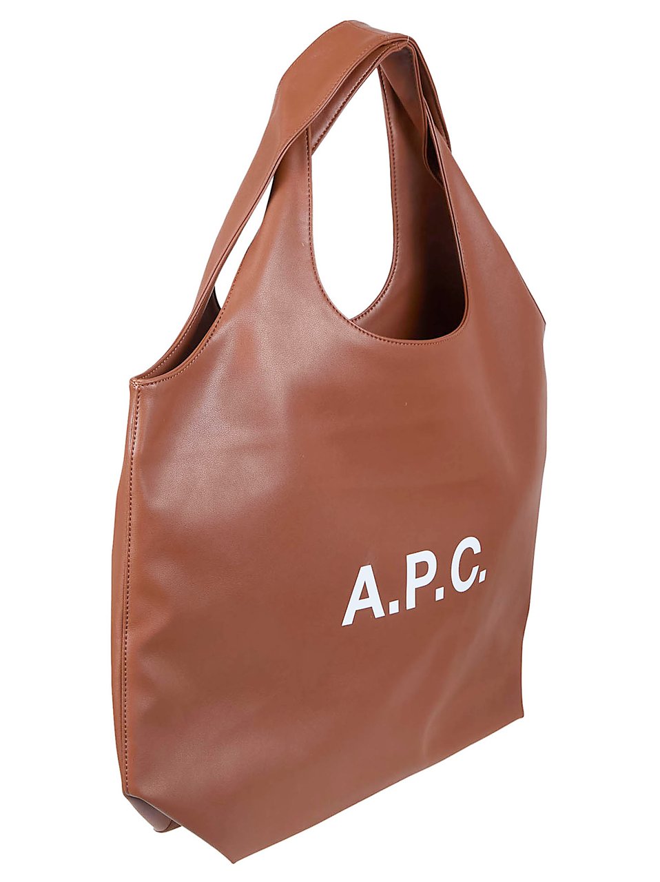 A.P.C. Recycled Leather-Effect Tote Bag Bruin