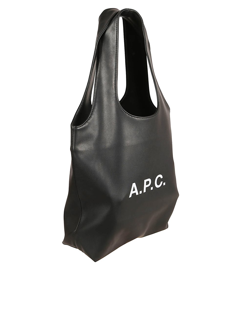 A.P.C. Versatile Black Bag with Long Handles and Internal Pocket Zwart