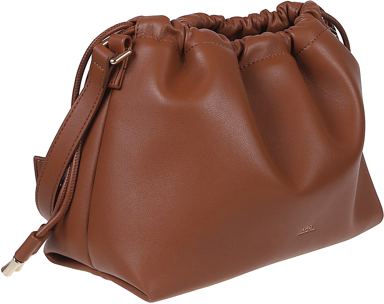A.P.C. Soft Brown Bag with Gathered Top Bruin