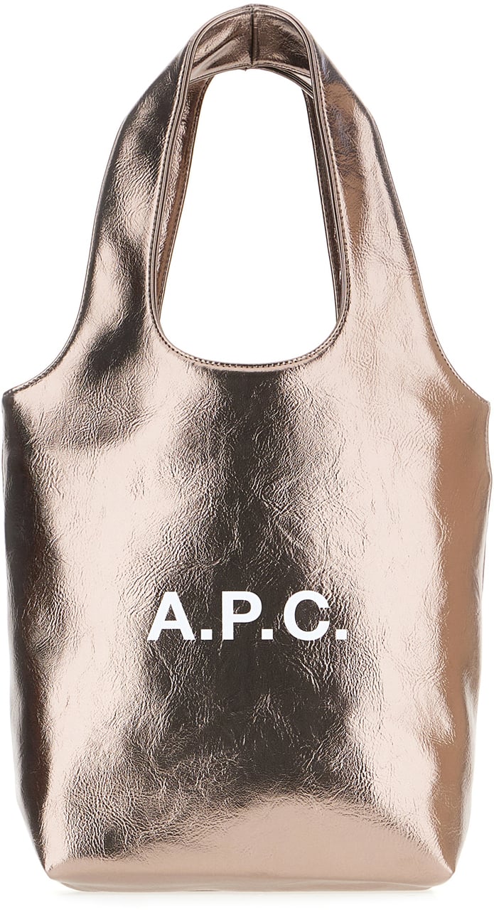 A.P.C. A.p.c. Platinum synthetic leather small Ninon shopping bag Metallic