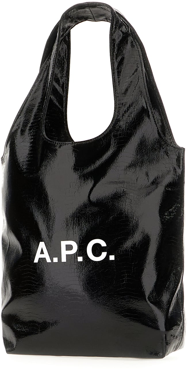 A.P.C. A.p.c. Black vinyl shoulder bag Zwart