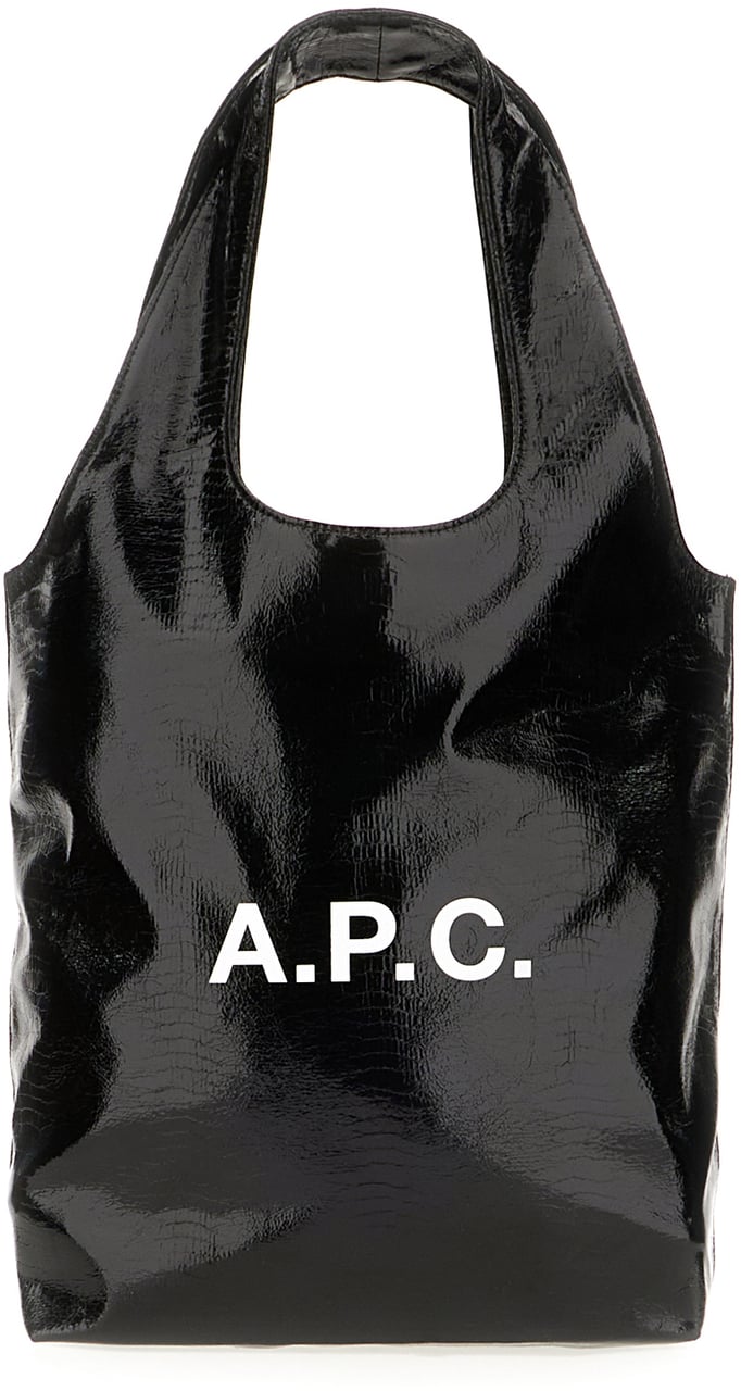A.P.C. A.p.c. Black vinyl shoulder bag Zwart