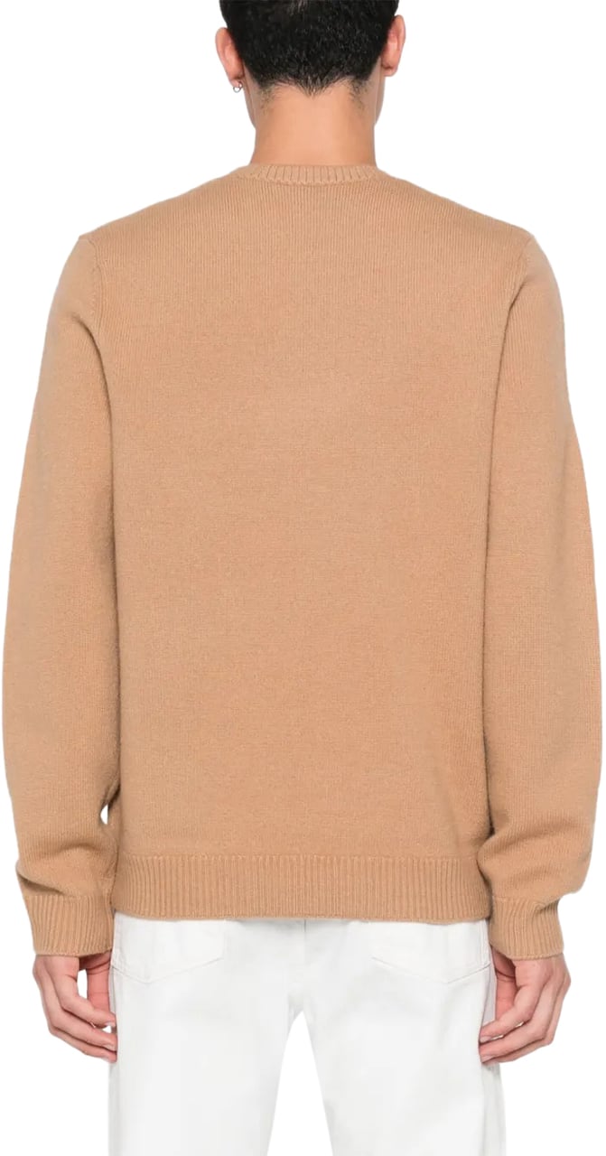 A.P.C. pull en maille intarsia Beige