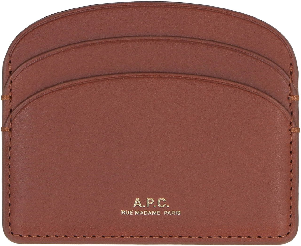A.P.C. Logo detail leather card holder Bruin