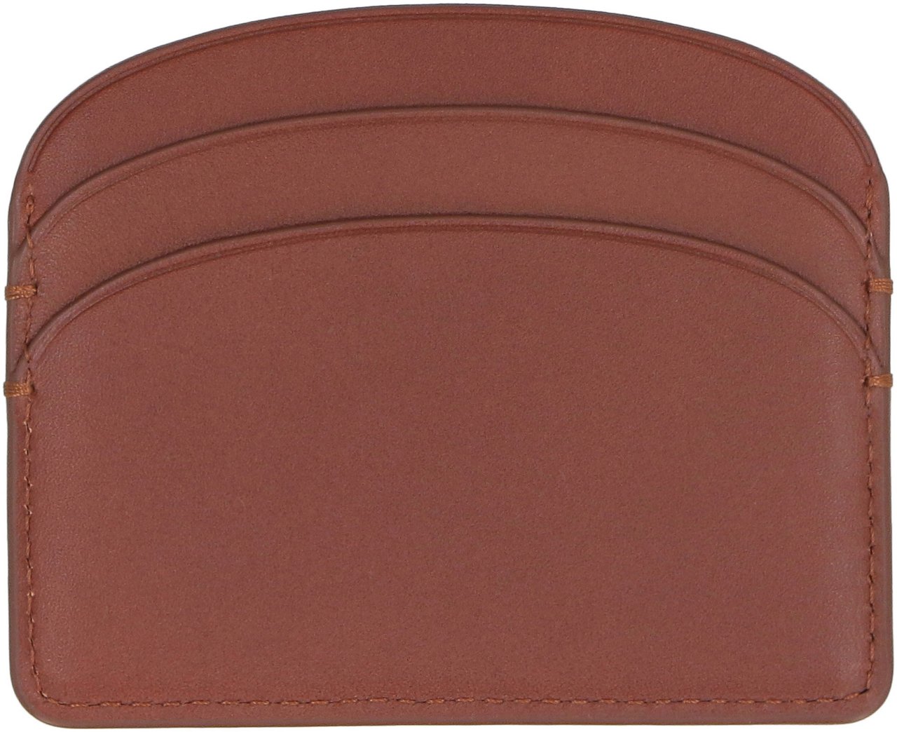 A.P.C. Logo detail leather card holder Bruin
