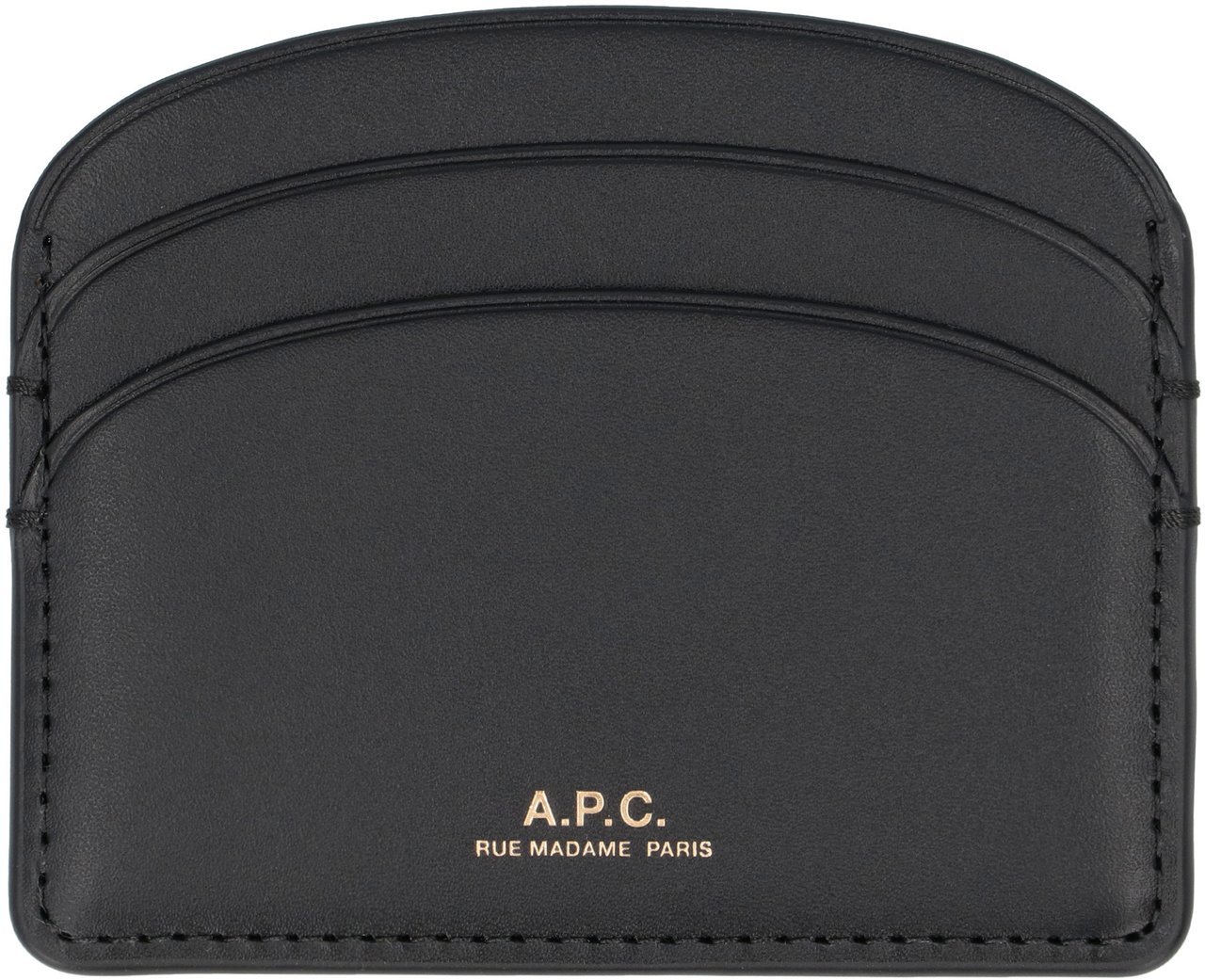 A.P.C. Lune Leather card holder Zwart