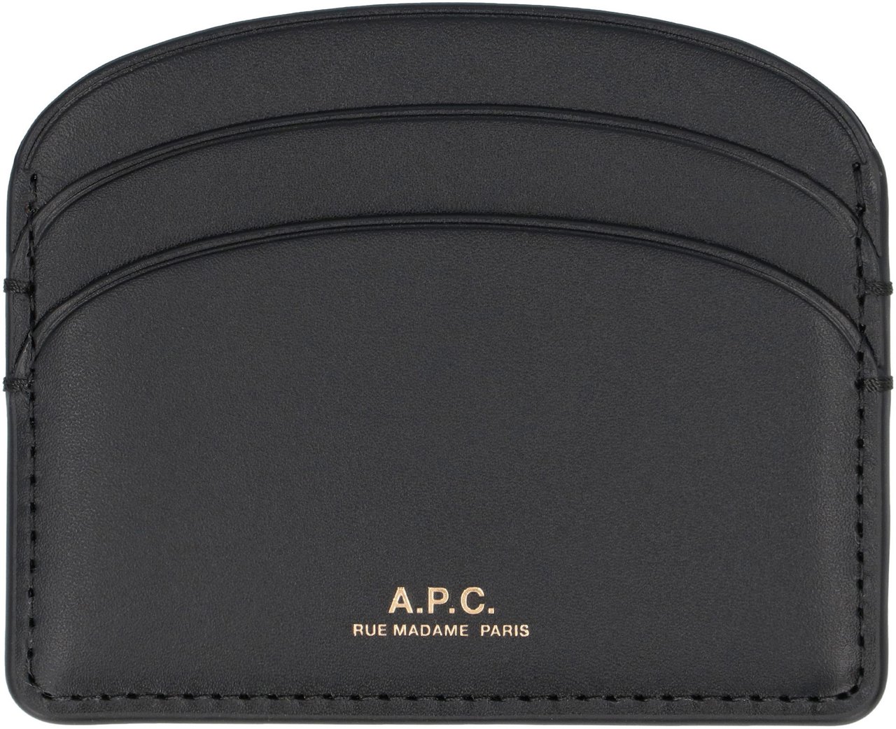 A.P.C. Lune Leather card holder Zwart