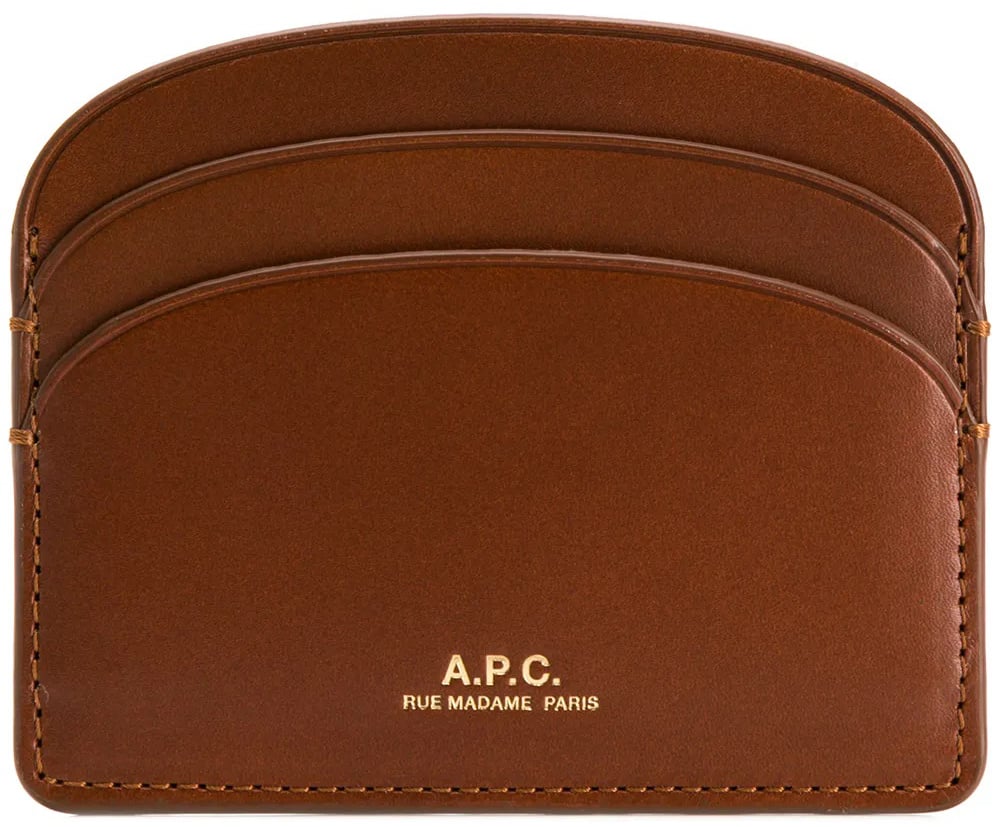A.P.C. porte-cartes demi-lune brown Bruin