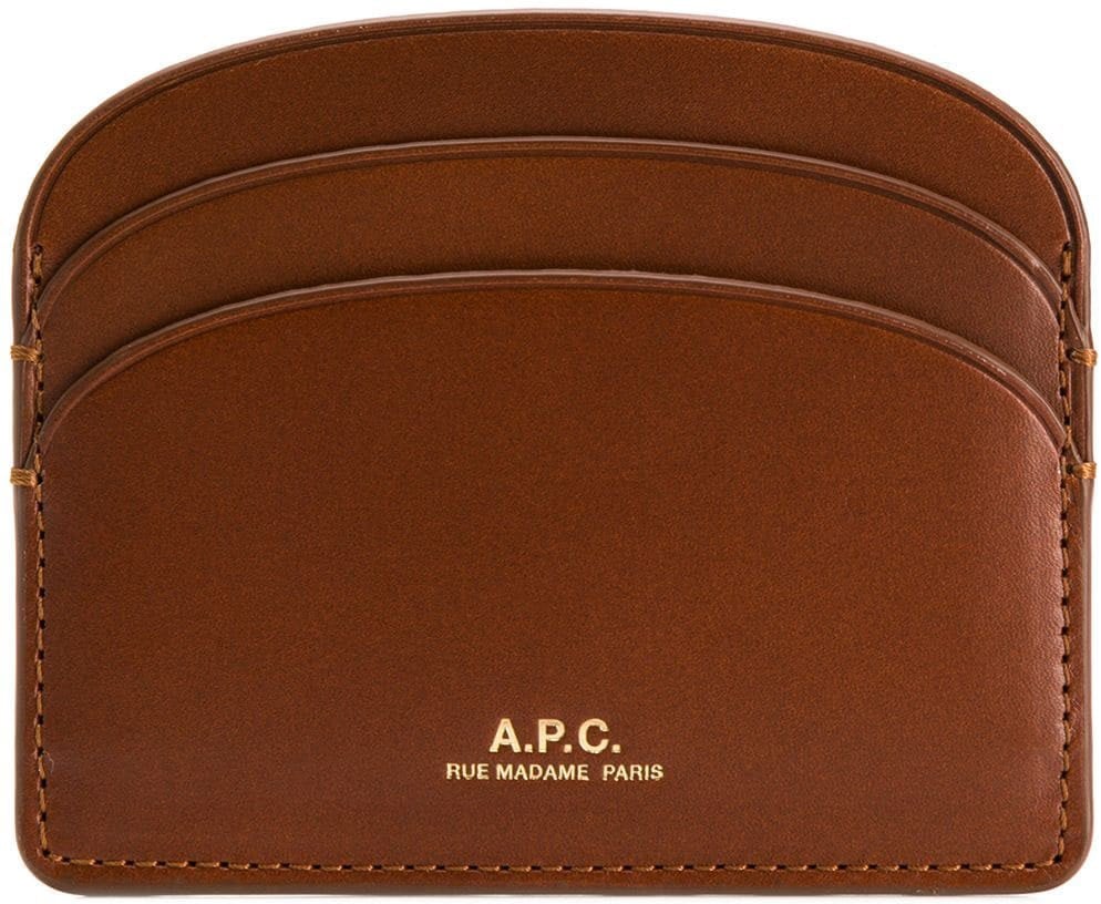A.P.C. porte-cartes demi-lune brown Bruin