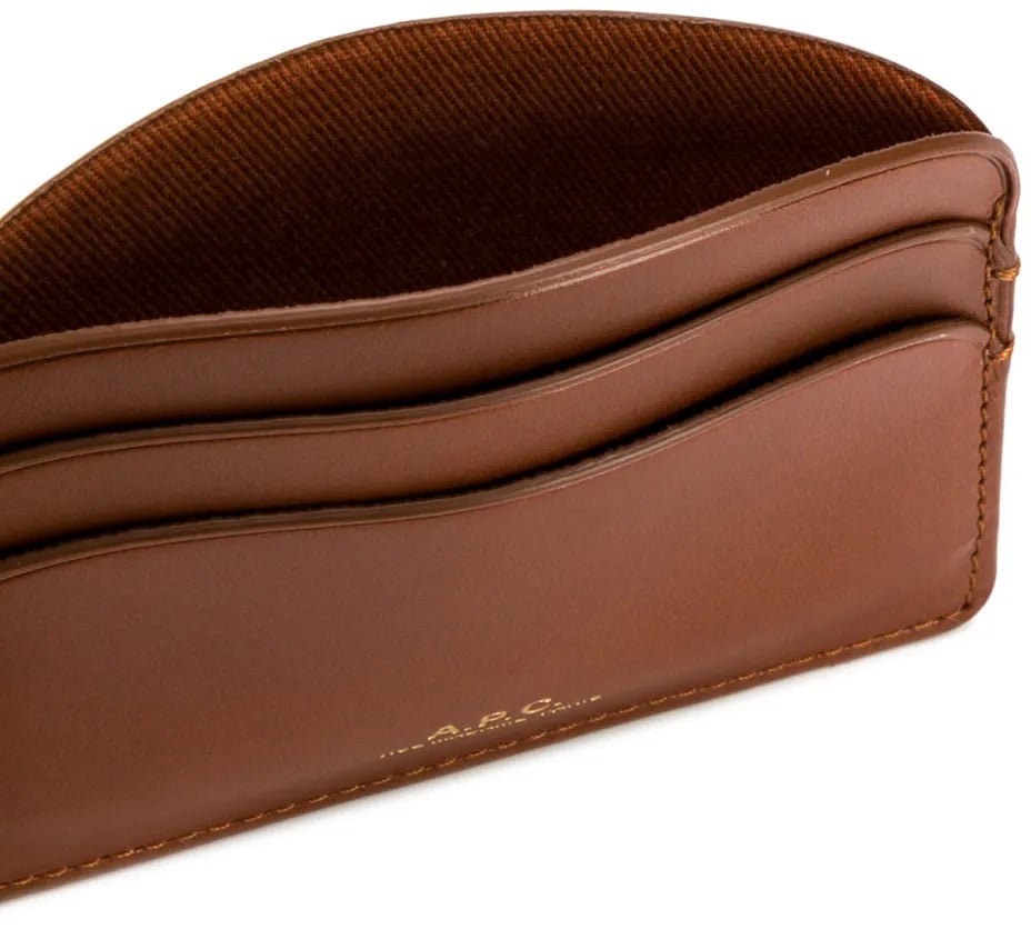 A.P.C. porte-cartes demi-lune brown Bruin