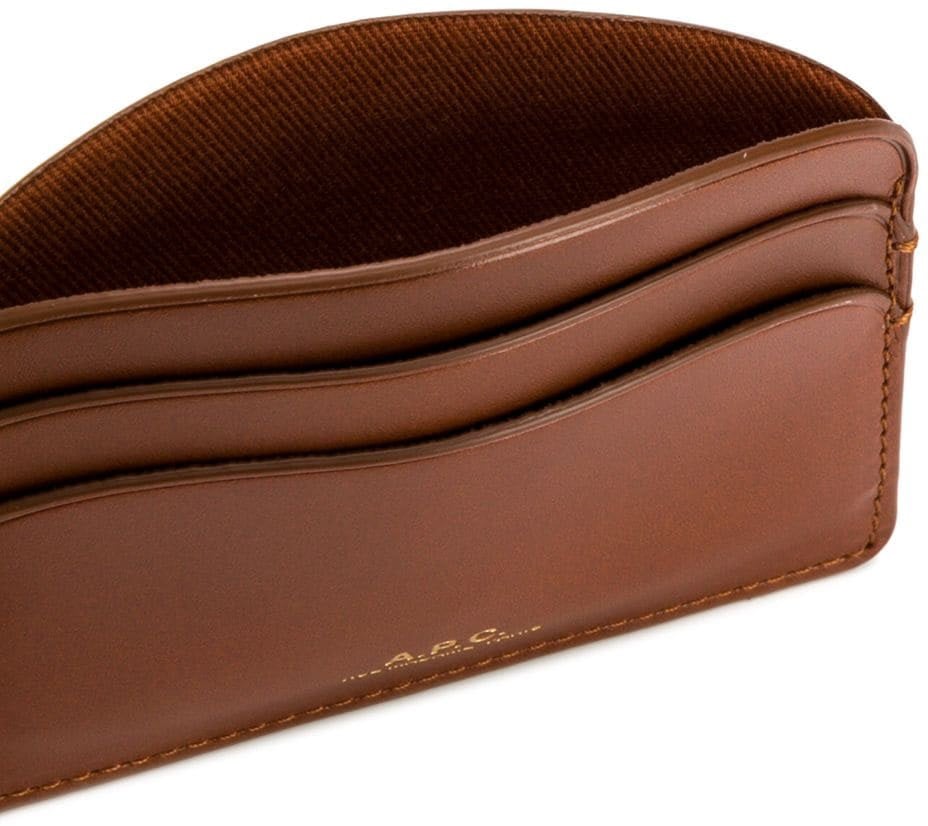 A.P.C. porte-cartes demi-lune brown Bruin