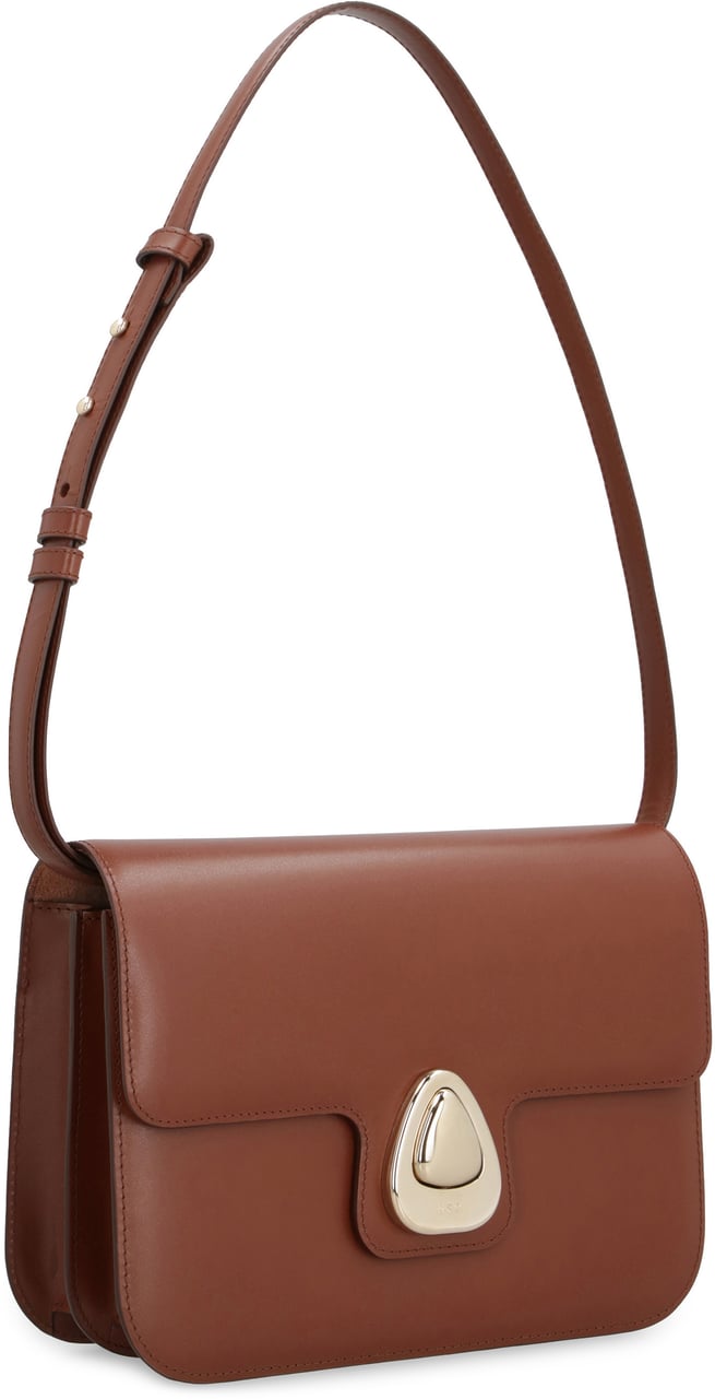 A.P.C. Astra leather small bag Bruin