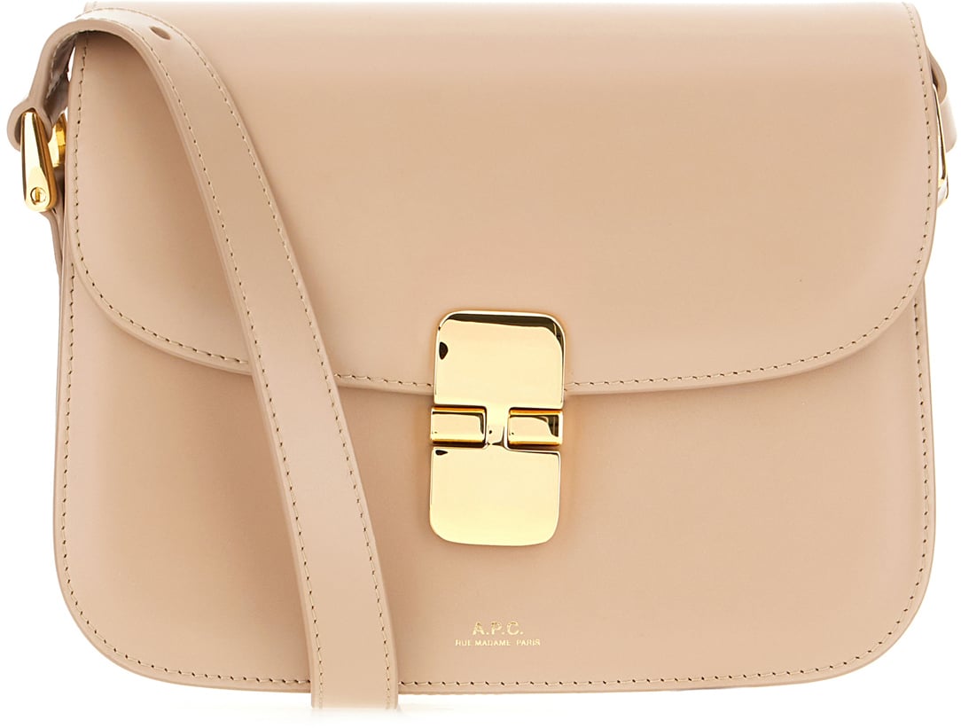 A.P.C. A.P.C. Powder pink leather small Grace crossbody bag Roze