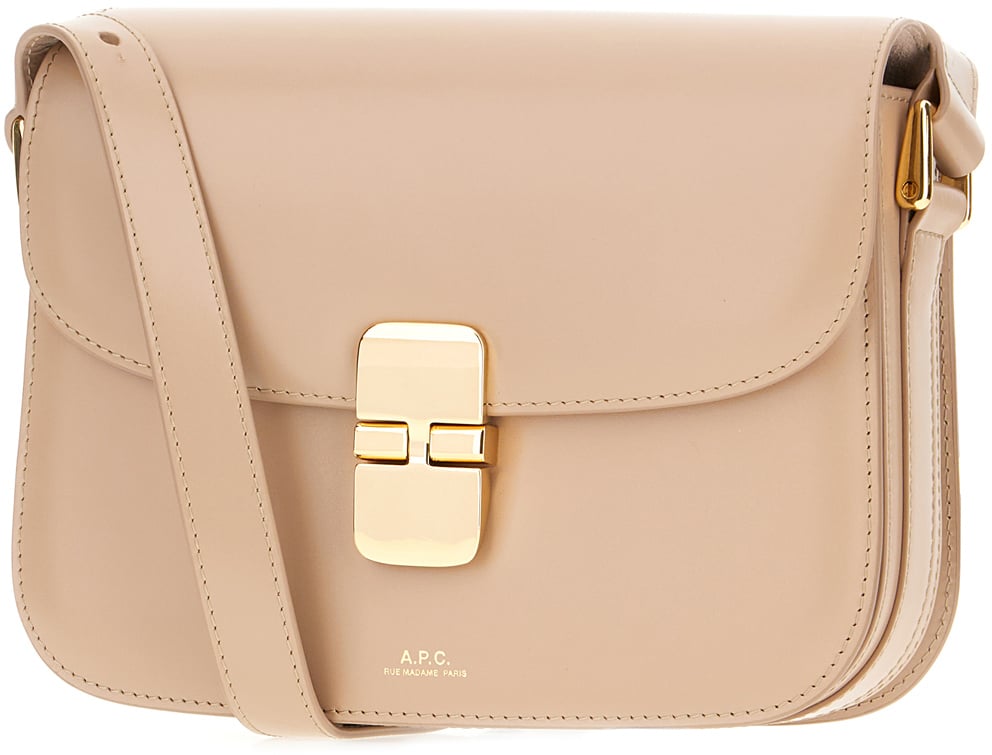 A.P.C. A.P.C. Powder pink leather small Grace crossbody bag Roze