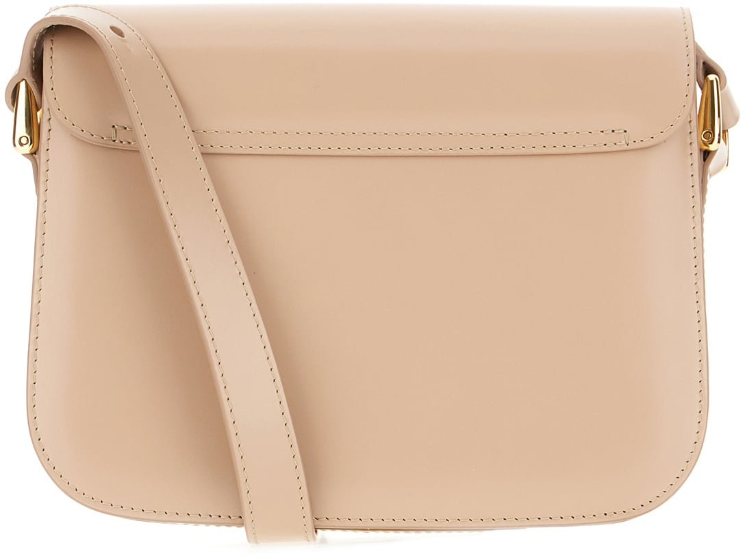 A.P.C. A.P.C. Powder pink leather small Grace crossbody bag Roze