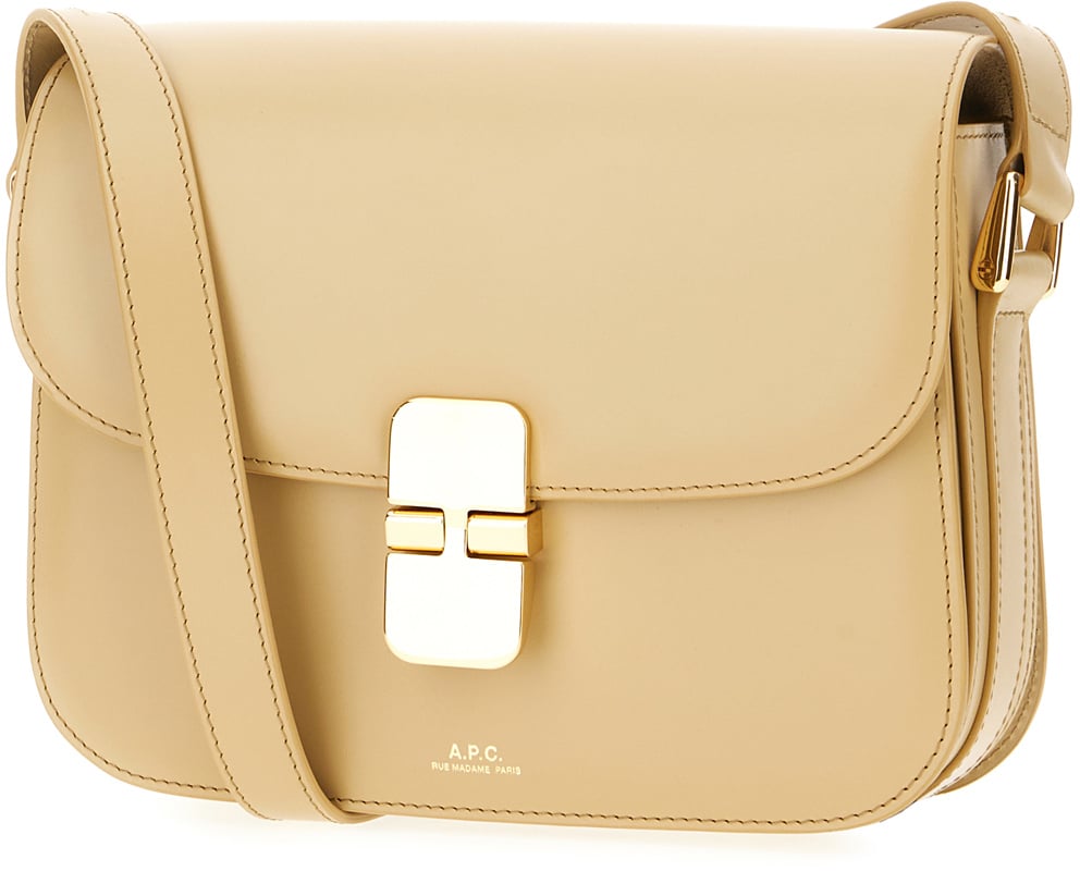 A.P.C. A.p.c. Cappuccino leather small Grace crossbody bag Bruin